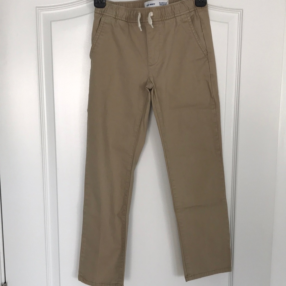 Old Navy relaxed slim khaki pull-on pants, Size M (8)